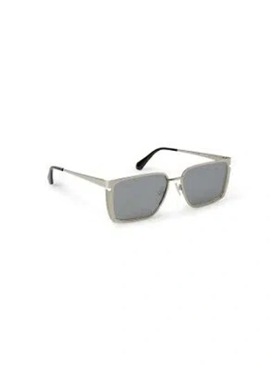Pre-owned Off-white Oeri121s24met0017272 Yoder Sunglasses In Silver Mirror