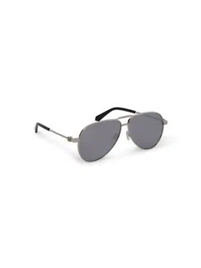 Pre-owned Off-white Oeri122s24met0017272 Ruston L Silver Silver Mirror Sunglasses