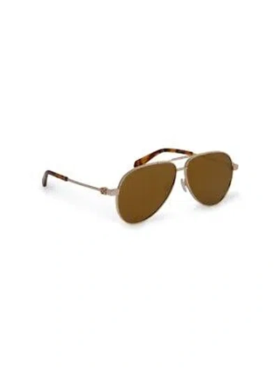 Pre-owned Off-white Oeri122s24met0017676 Ruston L Gold Gold Mirror Sunglasses