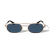 Off-white Gold Dark Grey Metal Sunglasses