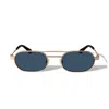 Off-white Gold Dark Grey Metal Sunglasses