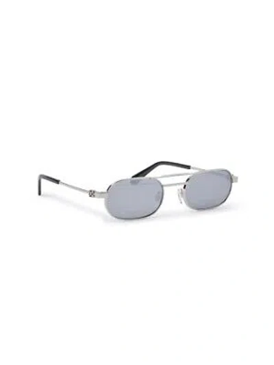 Pre-owned Off-white Oeri123s24met0017272 Vaiden Sunglasses In Silver Mirror