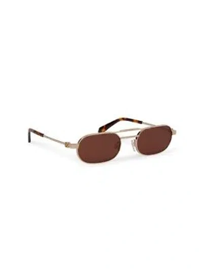 Pre-owned Off-white Oeri123s24met0017664 Vaiden Gold Sunglasses In Brown
