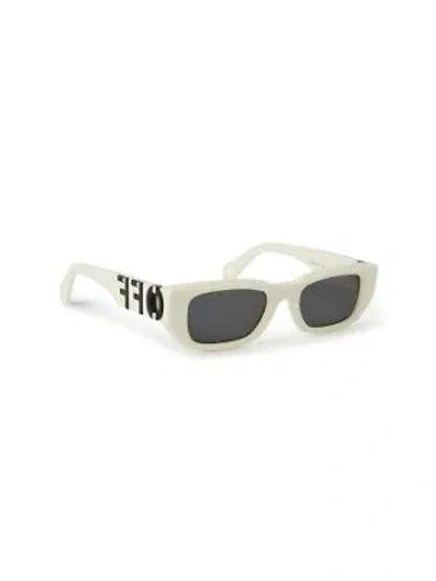 Pre-owned Off-white Oeri124s24pla0010107 Fillmore White Sunglasses In Gray