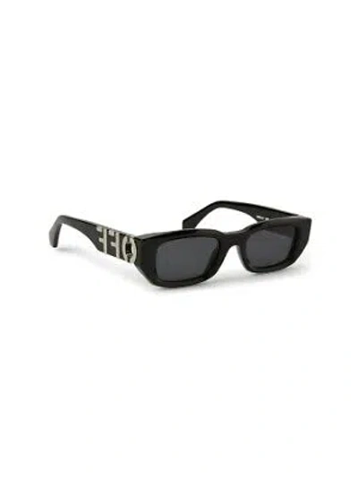 Pre-owned Off-white Oeri124s24pla0011007 Fillmore Black Sunglasses In Gray