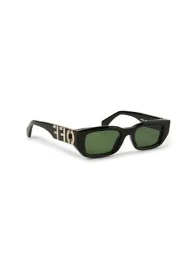 Pre-owned Off-white Oeri124s24pla0011055 Fillmore Black Sunglasses In Green