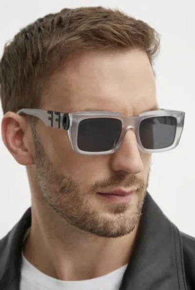 Pre-owned Off-white Oeri125s24pla0010907 Hays Grey Sunglasses