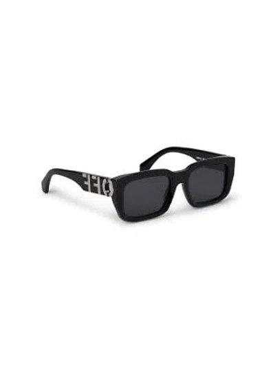 Pre-owned Off-white Oeri125s24pla0011007 Hays Black Sunglasses In Gray