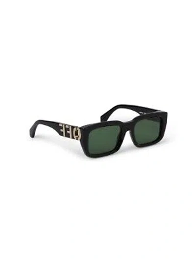 Pre-owned Off-white Oeri125s24pla0011055 Hays Black Sunglasses In Green
