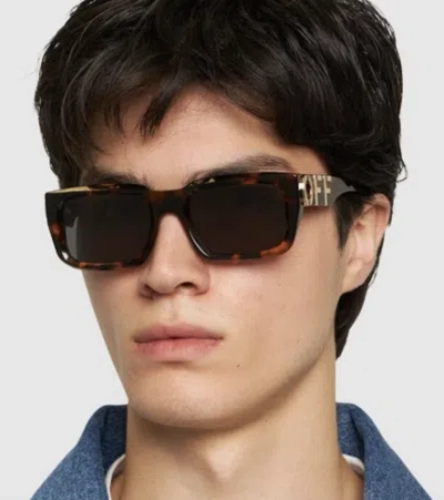 Pre-owned Off-white Oeri125s24pla0016007 Hays Havana Sunglasses In Gray