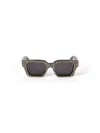 Off-white Virgil Embellished Square Acetate Sunglasses In Gold Dark Grey