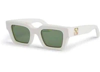 Pre-owned Off-white Oeri126s24pla0010155-l Virgil White Green L Sunglasses