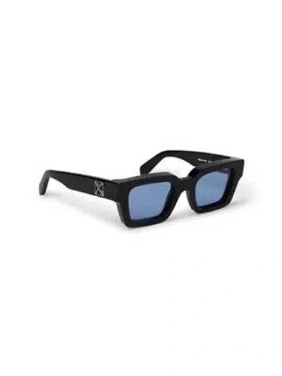 Pre-owned Off-white Oeri126s24pla0011040 Virgil Black Sunglasses In Blue