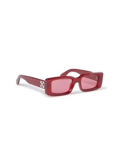 Pre-owned Off-white Oeri127s24pla0012828 Arthur Sunglasses In Red