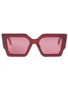 Off-white Catalina Square-frame Sunglasses In Burgundy