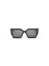 Off-white Silverstone Arrow Square Sunglasses In Black Dark Grey