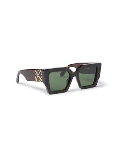 Pre-owned Off-white Oeri128s24pla0016055 Catalina Brown Sunglasses In Green