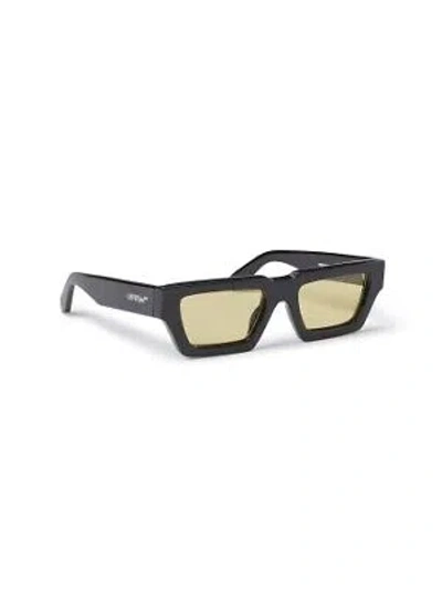 Pre-owned Off-white Oeri129s24pla0011018 Manchester Black Yellow Sunglasses