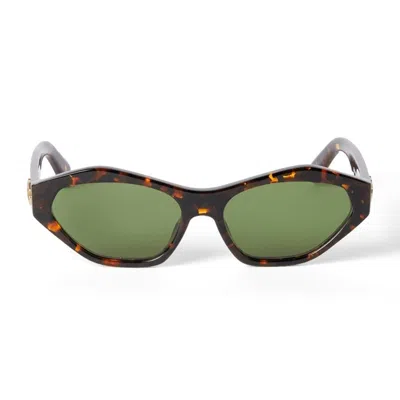 Off-white Brown & Black Hilo Sunglasses In Multi