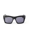 Off-white Oeri13y Selma Sunglasses Eyewear In Black Dark Grey