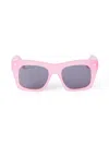 Off-white Oeri143 Lincoln Sunglasses Eyewear In Pink Dark Grey