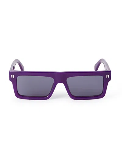 Off-white Oeri13z Chandler Sunglasses Eyewear In Purple Dark Grey