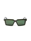 Off-white Windsor Logo-plaque Sunglasses In Military Green Green