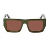 Off-white Off White Oeri149 Chester 5664 Military Green Brown Sunglasses In Green