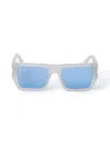 Off-white Oeri14a Cortez Sunglasses Eyewear In Grey Blue