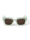 Off-white Oeri14d Mystic Sunglasses Eyewear In Sage Brown