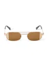 Off-white Oeri14e Palmer Sunglasses Eyewear In Gold Brown
