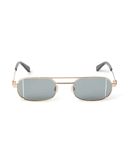 Off-white Oeri14h Lynn Sunglasses Eyewear In Gold Dark Grey