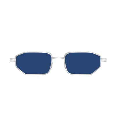 Off-white Off White Oeri14j Loa 7245 Silver Blue Sunglasses