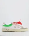 OFF-WHITE OFF- 2.0 ANDLEATHER TRAINERS WITH FOIL DETAIL