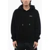 Off-white Off- Brushed Cotton Skate Fit Tattoo Arrow Men's Hoodie In Black
