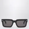Off-white Clip-on Sunglasses 2 Black/green In Black