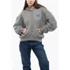 Off-white Maxi Hoodie With Logo And Patch Pocket In Gray