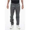 Off-white Glittery Tailoring Pants With Satin Detailing
