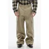 Off-white High Waisted Cargo Pants With Zipped Pockets
