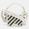 OFF-WHITE OFF- LEATHER BABY BINDER CLIP CROSSBODY BAG