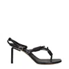 Off-white Off- Leather Flip-flop Women's Sandals In Black