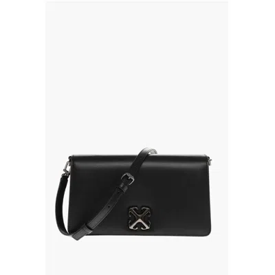 Off-white Off- Leather Jitney 1.7 Crossbody Bag With -tone Women's Logo