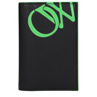 Off-white Off- Leather Men's Cardholder In Black