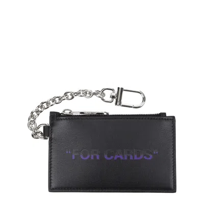 Off-white Off- Leather Men's Wallet In Black