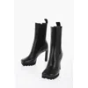 Off-white Calf Leather Sponge Heel Boots In Black