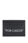 Off-white Off- Men's Bookish Card Holder With Lettering In Black