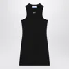 Off-white Sleek Rowing Form Fitting Polyamide Mini Dress In Black