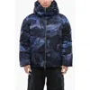 Off-white Monogram Patterned Sierra Leone Puffer Jacket In Blue