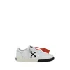 Off-white White New Low Vulcanized Leather Sneakers In White