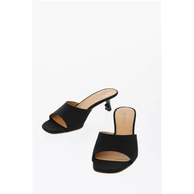 Off-white Off- Open-toe Linen Blend Lollipop Mules Heel 5 Women's Cm
